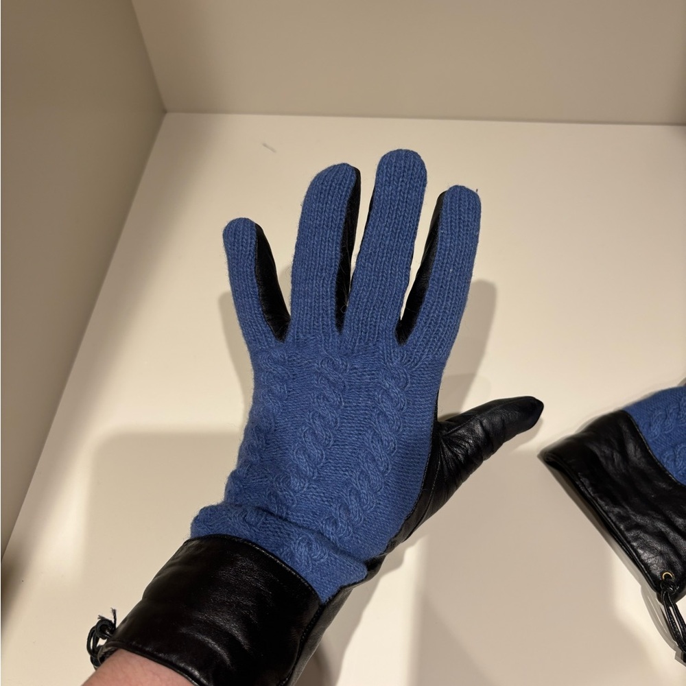 Portalano cashmere lined leather gloves 6 1/2